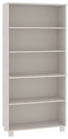 vidaXL Hoge kast massief grenenhout wit