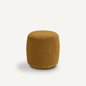 Poef van fluweel, Rosebury, ontwerp door Emmanuel Gallina