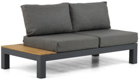 Loungeset 5 personen Aluminium/Teak Grijs Lifestyle Garden Furniture Vittoria