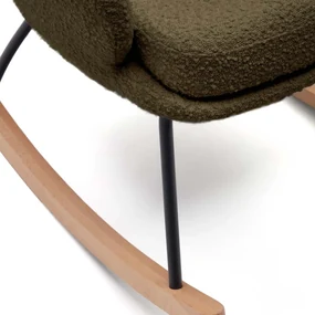Kave Home Maustin Schommelstoel Groen Boucle