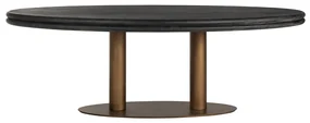 Eettafel Ovaal Messing Poot - 235 X 110cm.