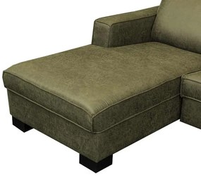 Loungebank - Shuffle - links - leer Dalton groen 14