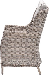 Garden Impressions Marbella tuinset 6-delig vin. willow - Tulli tuintafel Ø148 cm