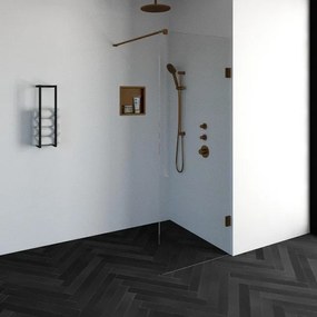 BRAUER Void inloopdouche helder glas 80x200 incl. glascoating PVD koper geborsteld GS-VOI1H80200GK