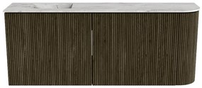 Mondiaz Joya DLux 100cm toiletmeubel ronding rechts shadow met wastafel faye links zonder kraangat glace