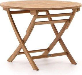 Inklapbare tafel Sunyard | Rond | Tuintafel Teakhout | Ø100cm | 4 personen | Kees Smit Tuinmeubelen