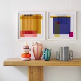 Gezeefdrukte glazen wandkunst, Seris