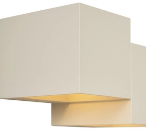 Moderne wandlamp beige 2-lichts - Transfer Double Modern G9 vierkant Binnenverlichting Lamp