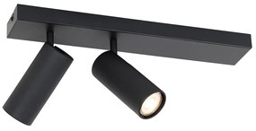 Moderne plafondSpot / Opbouwspot / Plafondspot zwart 2-lichts verstelbaar - Renna Modern GU10 Binnenverlichting Lamp