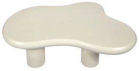 Organische Salontafel Creme Wit - 117 X 90cm.