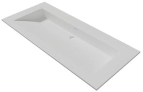 Lambini Designs Flora solid surface wastafel 100cm zonder kraangat wit mat
