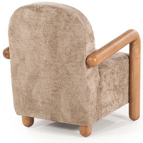 By-Boo Retrova Fauteuil Met Hout Taupe