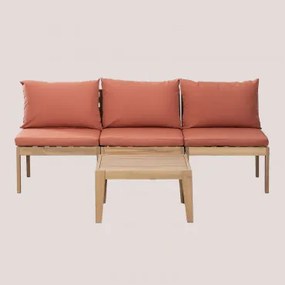 Filips Tuinset Met 3-delige Modulaire Bank En Salontafel Terracota - Sklum