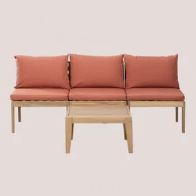 Filips Tuinset Met 3-delige Modulaire Bank En Salontafel Terracota - Sklum
