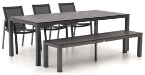 R&S Design Altea/Fidenza 220cm dining tuinset met bank 5-delig stapelbaar