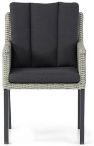 Tuinset 4 personen 160 cm Wicker Grijs Garden Collections Oxbow/Varano