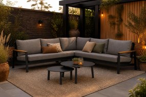 Hoek loungeset 5 personen Aluminium/Rope Grijs  Coco Ralph/Rimini