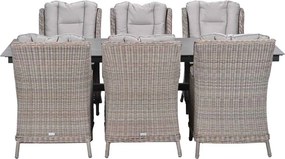 Garden Impressions Marbella tuinset 7-delig vin. willow - Sintra tuintafel 240x100 cm