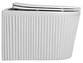 Sanigoods Flutty hangtoilet ribbel tornado flush glanzend wit
