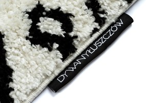 Tapijt PROMO BERBER SAFI N9040 wit / zwartrand, Barber, marokkaanse shaggy