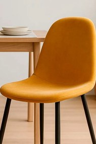 Teok Stoel Zwart Fluweel