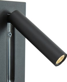 Set van 2 moderne wandlampen zwart incl. LED - Plaza