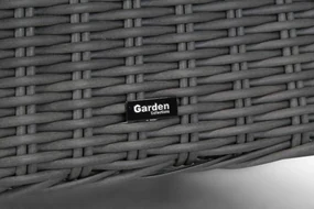 Tuinset Ronde Tuintafel 4 personen 120 cm Wicker Grijs  Garden Collections Buckingham/Buckingham