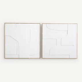 Set van 2 kaders in papier met reliëf, Hekatos