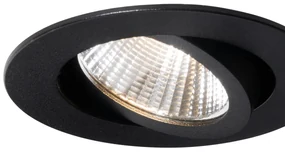 Set van 6 inbouwspots zwart 6,8cm incl. LED 750 lm dimbaar IP23 - Gaius Modern rond Binnenverlichting Lamp