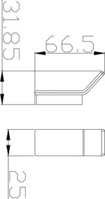 Eastbrook Vercelli messing handdoekhaak met hoek chroom