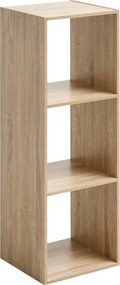 Boekenkast of opbergkast 3 vakken 32cm - Natuurlijk eik - 32x34,4x100,5cm