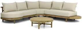 Hoek loungeset 5 personen Teak Old teak greywash  Santika Furniture Santika