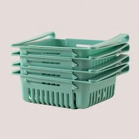 Set Van 4 Koelkastorganizers Van Polystyreen Denis Groen – Aguamarijn - Sklum