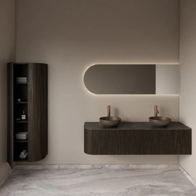 Gliss Design Alluro kolomkast 160cm met ronding rechts charcoal