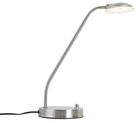 Moderne tafellamp met dimmer staal incl. LED - Eva Modern Binnenverlichting Lamp