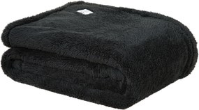 Teddy Fleece Deken - Ultrazacht - 130x170 - zwart