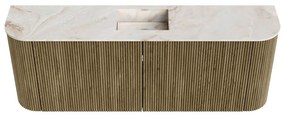 Mondiaz Joya DLux 115cm toiletmeubel ronding links/rechts dusk met wastafel faye midden zonder kraangat frappe