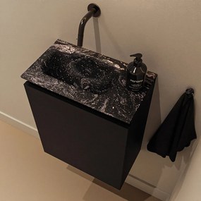 Mondiaz Ture DLux toiletmeubel 40cm urban met wastafel lava links zonder kraangat