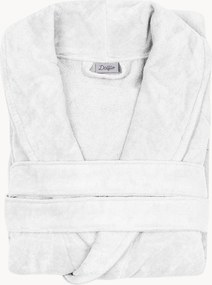 Katoenen badjas met schawlboord Unisex White