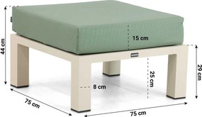 Hoek loungeset 6 personen Aluminium Taupe  Lifestyle Garden Furniture Luca