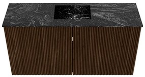 Mondiaz Joya DLux 80cm toiletmeubel walnut met wastafel faye midden zonder kraangat lava