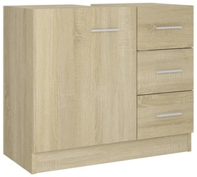 vidaXL Wastafelkast 63x30x54 cm spaanplaat sonoma eikenkleurig