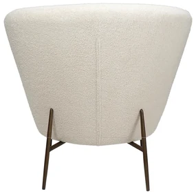 Dan-Form Orbit Fauteuil Met Hoge Rugleuning Boucle Dove Lichtgrijs