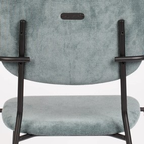 Zuiver Benson Design Stoel Met Armleuningen Grijsblauw