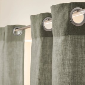 Gordijn in gewassen linnen met voering, met oogjes, Private