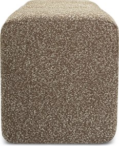 Halbankje Zachte Stof Taupe 72 Cm