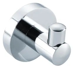 Fortifura Calvi Handdoekhaak - enkel - rond - met rozet - chroom SW639922