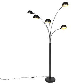 Design vloerlamp zwart 5-lichts - Sixties Design E14 Binnenverlichting Lamp