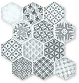 Terre d'Azur Epoca wandtegel hexagon 28x30cm grijs