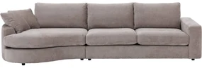 Goossens Excellent Bank Lotte bruin, stof, 2,5-zits, stijlvol landelijk